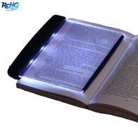 Lampe de lecture à LED avec corps bleu et blanc, pince flexible pour une utilisation en intérieur dans le salon