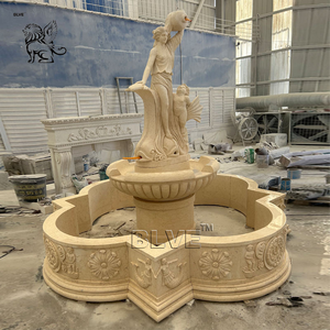 Fuente de Agua Escalonada con Estatuas de Mármol de Estilo Moderno y Simple para Decoración de Jardín de Hotel o Resort al Aire Libre, Fabricación Personalizada - Product Image 3