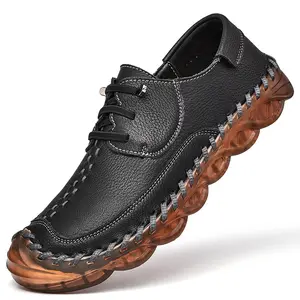 Leather men's shoes 2023 new cross-border large size men's shoes casual daily fashion hand shoes