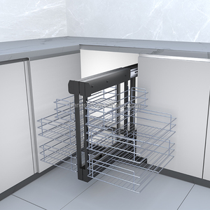Modern Pull Out <b>Wire</b> <b>Basket</b> Kitchen Storage Magic Corner Space-Saving Customized Color Magic Corner/magic Corner for Kitchen Cab - Product Image 4