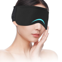 Masque oculaire réutilisable en polyester pour compresses chaudes/froides, cache-yeux occultant, rafraîchissant et chauffant, réduit les poches et les cernes