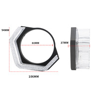 Cache décoratif intégré 5D pour modification de lentille LED Angel Eye 1,5 pouce, 2,5 pouces, 3,0 pouces