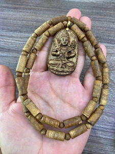 Bracelet en perles d'agarwood naturel fait main, perles rondes d'oud, bracelet élastique, bijoux de méditation bouddhiste - Product Image 3