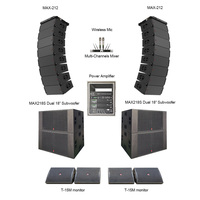 Max-212 Line array dual 12 woofer, audio Profesional de tres vías, pasivo, espectáculo al aire libre en interiores, sistema de sonido, equipo de dj, amplificador