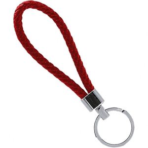 Correa Trenzada de Cuero Hecha a Mano para Llavero de Auto, con Anillo de Acero Inoxidable, para Hombre y Mujer - Product Image 1