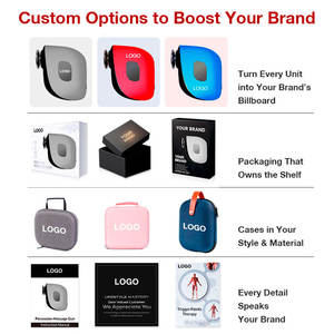 Mini pistolet de massage tendance 2025, vibrateur fascial, pistolet de massage musculaire profond électrique portable avec 4 vitesses et 2 têtes - Product Image 6