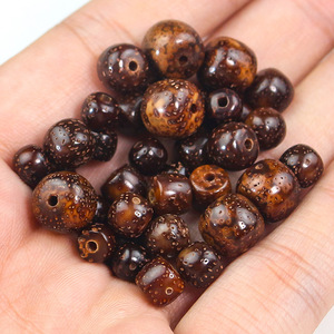 Cuentas de semilla de Bodhi en forma de barril 5x6mm 6x7mm 7x8mm 9x10mm, cuentas sueltas de piedra natural para accesorios de joyería y pulseras DIY - Product Image 2