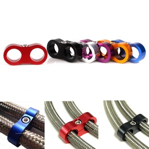 Separador de Abrazaderas de Tubería de Aceite de Doble Orificio, Aleación de Aluminio AN4 AN6 AN8 AN10, Fijación Universal para Modificación Automotriz - Product Image 5