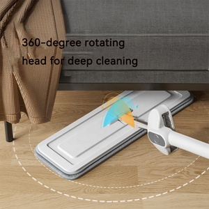 Vadrouille en microfibre humide et sèche sans lavage à la main chiffon de nettoyage réutilisable <span class=keywords><strong>anti</strong></span>-acariens vadrouille antibactérienne pour le nettoyage des sols à la maison - Product Image 4