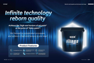 Pintura Texturizada Acrílica a Base de Agua QYM, Aplicación con Brocha, Directo de Fábrica, Pintura Decorativa para Paredes, para Decoración de Edificios - Product Image 2