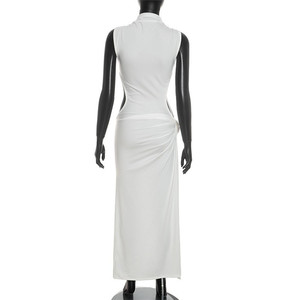Vestido Maxi Sexy con Aberturas Jiubaju para Mujer, Elegante, para Fiesta, Ajustado, sin Mangas - Product Image 6