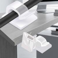 60 Pièces de Supports et Serre-câbles Transparents Auto-adhésifs en Plastique pour Bureau, Organisateur de Gestion des Câbles