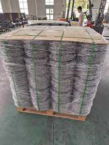 Customized 25kg/roll PVC Coated Galvanized Barbed Wire Coil for <b>Fence</b> Application - Product Image 2