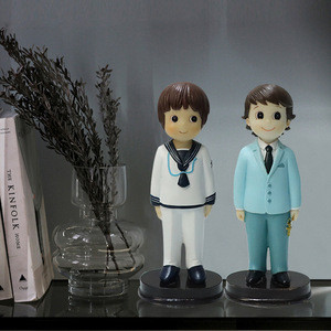 Figuras de resina, adornos de personajes de dibujos animados, decoración del hogar, regalo artístico artesanal para esposa, amigo, colega, compañero de clase - Product Image 1