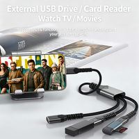 Adaptateur Répartiteur USB-C 1 vers 3, Hub USB-C 3 Ports Tressé pour Ordinateur Portable, PC, Imprimante, Souris, Clavier, Clé USB
