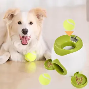 कुत्तों के प्रशिक्षण के लिए 7 में एक कुत्ते पालतू स्वचालित इंटरैक्टिव लाने टेनिस बॉल लांचर डिस्पेंसर फीसर फीडर।