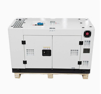 Groupe électrogène diesel 15KW 15.5KW refroidi par air, bicylindre en V, faible bruit, démarrage électrique, monophasé 220V, pour chantier et veille