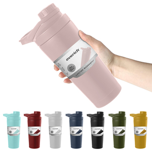 Bouteille shaker en acier inoxydable de 24 oz, parfaite pour les shakes protéinés et les boissons pré-entraînement, bouteille shaker de sport - Product Image 6
