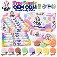 OEM/ODM Vente en gros Tablette personnalisée à saveur de fruits Bonbons Gaufrettes Collations dures rondes en vrac avec marques privées