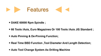 Machine CNC de fabrication de circuits imprimés entièrement automatisés 60K RPM avec perçage et routage à 6 broches avec moteur central et composants PLC