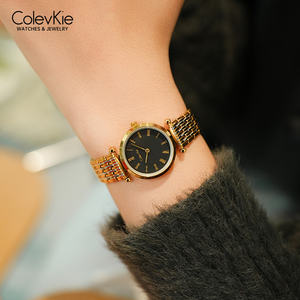 Montre-bracelet à quartz pour femme ColevKie, classique, étanche, bracelet en acier inoxydable, OEM, simple, luxe, montres pour femmes d'affaires, pour cadeau - Product Image 4