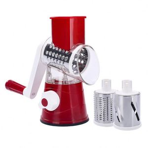 Multifunctional Vegetable Cutter & Slicer 3 Sharp <b>Drums</b> Manual Kitchen Cheese Chopper Machine Garlic Potato Shredder Knife Set - Product Image 4