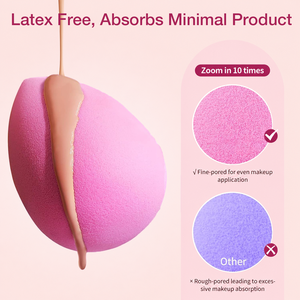 Éponge de maquillage en forme de goutte d'eau de haute qualité, réutilisable, lavable, pour fond de teint liquide, crème, poudre, maquillage rapide, 0% latex, éponge de mélange - Product Image 2