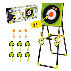 21 inch rìu ném mục tiêu trò chơi thiết lập bao gồm trục, phi tiêu, ngôi sao và bắn cung Dartboard Trò chơi bắn súng đồ chơi lông Dartboard - Product Image 3