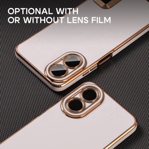 Sang Trọng Tempered Glass Mạ Trường Hợp Đối Với Samsung S21 Siêu S22 Cộng Với Mềm Khung Máy Ảnh Ống Kính Bảo Vệ Điện Thoại Bìa Cho <span class=keywords><strong>Galaxy</strong></span> S21 - Product Image 6