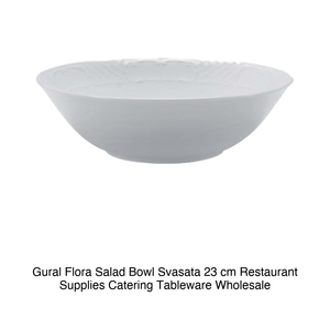 Bol à salade évasé Flora 23 cm Gural -6- Flo23Kk00 - Product Image 2