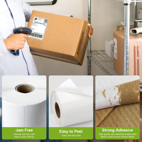 Rollo de Etiquetas Térmicas para Códigos de Barras de 2x1 Pulgadas, Autoadhesivas, Resistentes al Agua, para Impresora Térmica, Inventario y Embalaje, Venta al Por Mayor de Fábrica