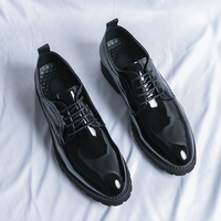 Chaussures à lacets pour hommes Chaussures de bureau formelles en cuir de luxe Chaussures de conduite antidérapantes en cuir pour hommes