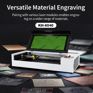 Machine de gravure et dé<span class=keywords><strong>coupe</strong></span> laser CO2 de bureau 4060 60W <span class=keywords><strong>avec</strong></span> table alvéolée, guide linéaire et roue de contrôle de vitesse, mini-machine pour bois et acrylique - Product Image 1