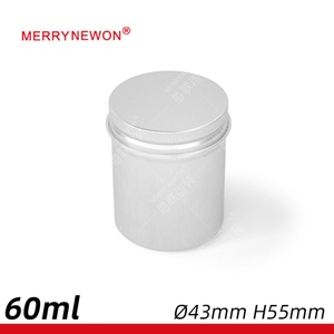 Envase de Aluminio de 60 ml para Perfume o Cosméticos, Lata Redonda Metálica de 2 oz con Tapa de Rosca, 60 g, con Tapas para Serigrafía - Product Image 2