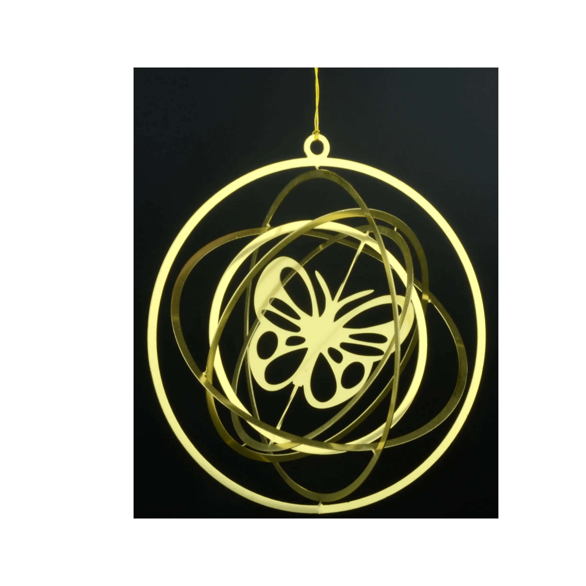 Hanging Ornaments Xmas Festival Party Gold Metal Butterflies Hanging christmas decoration