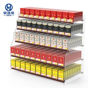 Présentoir à cigarettes en forme d'échelle, multi-niveaux, automatique, en plastique PVC transparent, capacité maximale 10000, présentoir à tabac pour la vente au détail ORIO - Product Image 1