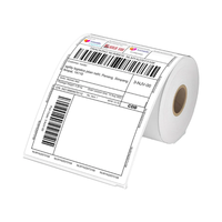 Étiquettes de transport thermiques blanches perforées personnalisées en gros 4 "x 6 " compatibles avec les imprimantes thermiques à pliage en éventail 4x6