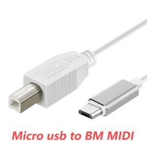 Câble d'imprimante 2-en-1 USB Micro vers USB Type-C pour piano électrique, clavier <span class=keywords><strong>MIDI</strong></span>, scanner, instrument électronique BM, longueurs 1m, 1.5m, 2m - Product Image 4