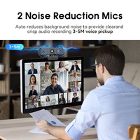 Cámara de Videoconferencia 4K con MJPEG YUV, Enfoque Automático, Micrófonos Dobles Integrados, Reducción de Ruido por IA, Cubierta de Privacidad, Cámara Web para Streaming