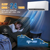 Climatiseur mini-split 12000 BTU avec chauffage, technologie Inverter, 17 SEER2 R32, refroidit les pièces jusqu'à 750 pieds carrés, télécommande