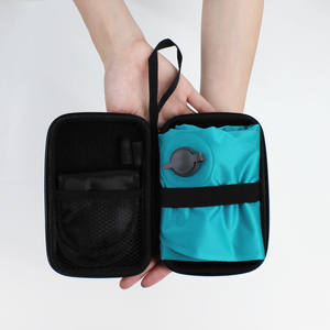 Set da viaggio portatile all'aperto cuscino gonfiabile da viaggio cuscino d'aria per aereo 100% poliestere 40 Kit da viaggio per il sonno floccato - Product Image 3