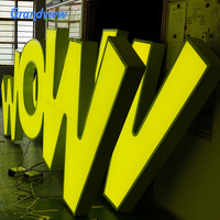 Enseigne lumineuse en lettres 3D LED personnalisée pour l'extérieur, lettres en relief LED pour enseigne de logo d'entreprise