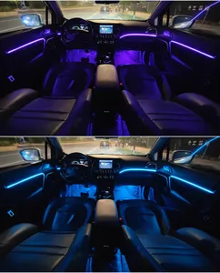 6 in 1 Universal RGB Style Free-Kollokation Umgebungs-Innenbeleuchtungsstreifen-Kits Car Symphony Led Atmosphere Lights