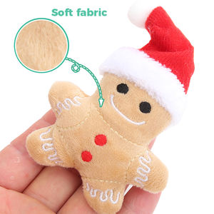 Giocattolo Natalizio per Gatti a Forma di Omino di Pan di Zenzero con Erba Gatta - Peluche Morbido da Masticare per Gatti, Regalo Festivo con Vera Erba Gatta - Product Image 5