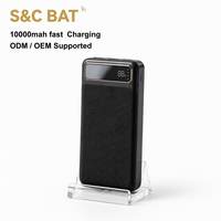 Batterie Li-Polymère Standard 10000mAh, Power Bank Portable 10W, Design Bicolore, Triple Sortie, Indicateur LED pour iPhone