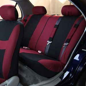 Ensemble <span class=keywords><strong>de</strong></span> housses <span class=keywords><strong>de</strong></span> siège en tissu noir bordeaux - Product Image 3