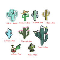 Personnalisation Support Offre Spéciale Lovely Cute Iron on Embroidery Plante Cactus Patches pour Diy Scrapbooking