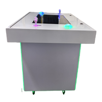 Machine de jeu d'arcade à écran incurvé et joystick, à monnayeur, avec cabinet vertical blanc