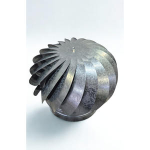 Ventilateur de cheminée rotatif à énergie éolienne rond en acier inoxydable, ventilateur de toit industriel autoportant - Product Image 2