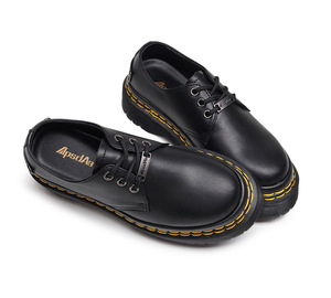 Chaussures habillées pour femmes, design rétro, en cuir véritable, mocassins, escarpins, baskets à plateforme, rehaussantes, élégantes, style preppy - Product Image 4